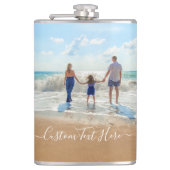 Aangepaste foto en tekst - Uniek uw eigen ontwerp  Heupfles (Voorkant)