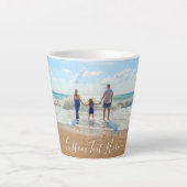 Aangepaste foto en tekst - Uniek uw eigen ontwerp Latte Mok (Voorkant)
