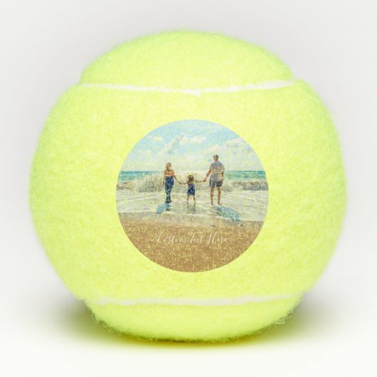 Aangepaste foto en tekst - Uniek uw eigen ontwerp  Tennisballen (Voorkant)