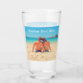 Aangepaste foto en tekst uw eigen design glas (Achterkant)