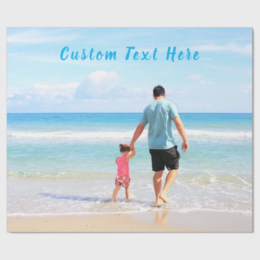 Aangepaste foto en tekst - Uw eigen ontwerp - Best Cadeaupapier (Vlak)