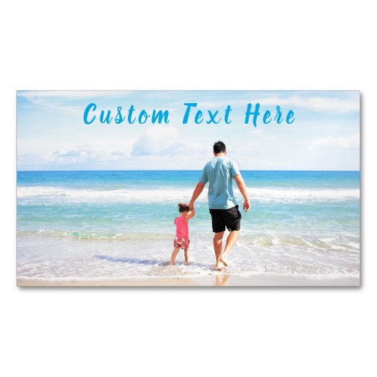 Aangepaste foto en tekst - Uw eigen ontwerp - Best Magnetisch Visitekaartje (Voorkant)