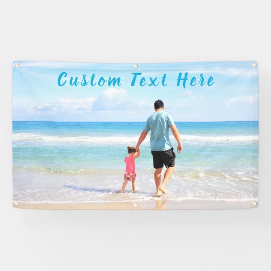 Aangepaste foto en tekst - Uw eigen ontwerp - Best Spandoek (Horizontaal)