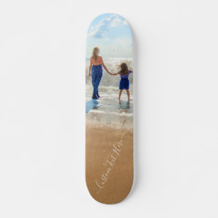 Aangepaste foto en tekst - uw eigen ontwerp is uni skateboard