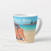 Aangepaste foto en tekst - Uw eigen ontwerp - Kopp Latte Mok (Rechterhoek)