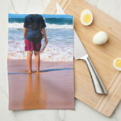 Aangepaste foto en tekst - Uw eigen ontwerp - Mijn Theedoek (Quarter Fold)