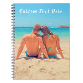 Aangepaste foto en tekst Uw eigen ontwerp Notitieb Notitieboek (Voorkant)