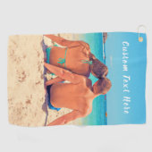 Aangepaste foto en tekst - Uw eigen ontwerp - Roma Golfhanddoek (Horizontaal)