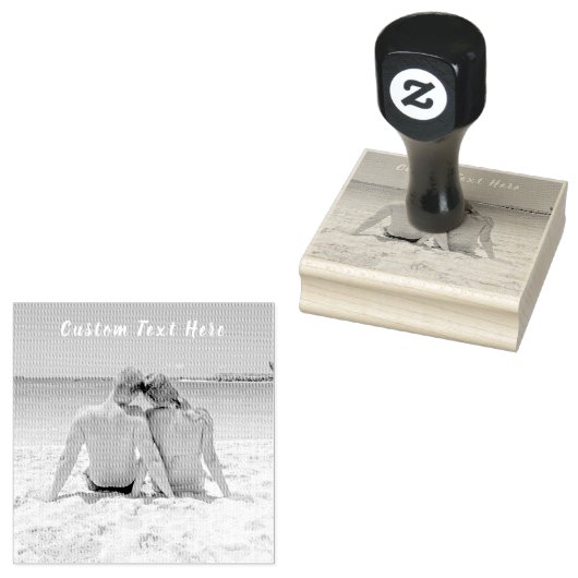 Aangepaste foto en tekst - Uw eigen ontwerp - Roma Rubberstempel (Gestempeld)