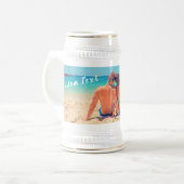 Aangepaste foto en tekst - Uw eigen ontwerp - Spec Bierpul (Voorkant links)