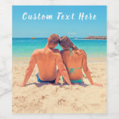 Aangepaste foto en tekst - Uw eigen ontwerp - Spec Wijn Etiket (Enkel label)