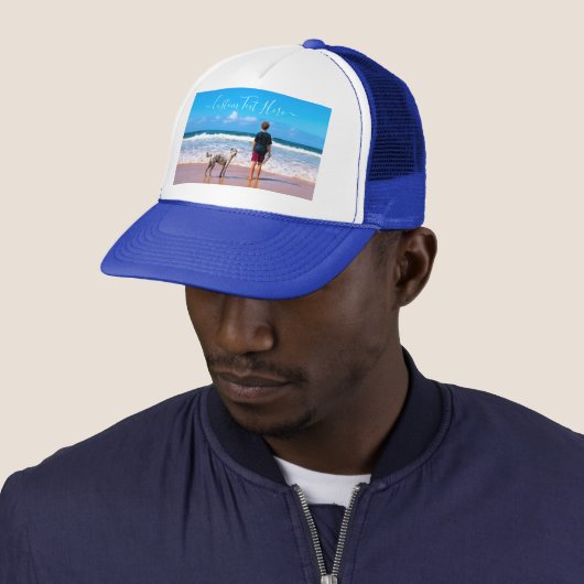 Aangepaste foto en tekst uw eigen ontwerp trucker  trucker pet (In situ)