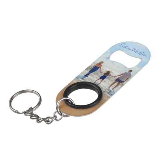 Aangepaste foto en tekst - Uw eigen ontwerp - Unie Mini Flessenopener (Voorkant Gekanteld)