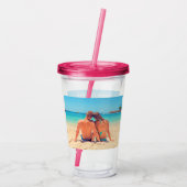 Aangepaste foto en tekst - Uw eigen ontwerp - Vaka Acryl Drinkbeker (Achterkant)