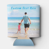 Aangepaste foto en tekst - Uw eigen ontwerp - voor Blikjeskoeler (Achterkant)