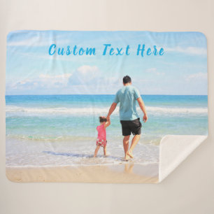 Aangepaste foto en tekst - Uw eigen ontwerp - voor Sherpa Deken