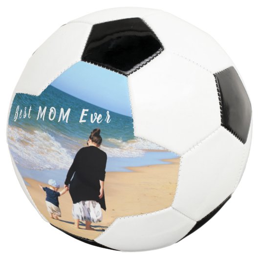 Aangepaste foto en tekst Uw ontwerp - Beste MOM oo Voetbal (Drie kwart)