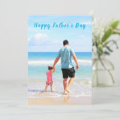 Aangepaste foto en tekst Vaderdag Kaart (Staand voorkant)