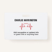 Aangepaste foto- en tekstbadjes voor medisch of zi badge (Achterkant)