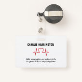 Aangepaste foto- en tekstbadjes voor medisch of zi badge (Achterkant met intrekbare)