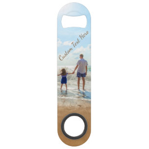Aangepaste foto en tekstbalk Key Your Photos Desig Speed Flessenopener