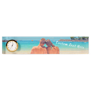 Aangepaste foto- en tekstbureaunaam Bord gepersona Naambordje