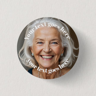Aangepaste foto- en tekstfeestfunctie badge knop ronde button 3,2 cm
