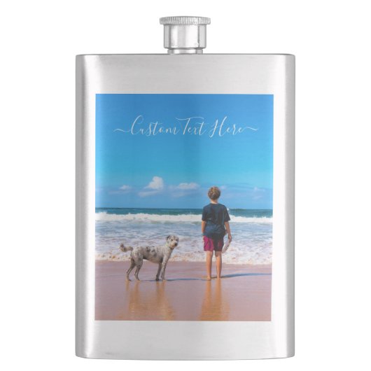 Aangepaste foto- en tekstfles met uw eigen ontwerp flacon (Voorkant)