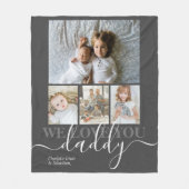 Aangepaste foto- en tekstfotocollage fleece deken (Voorkant)