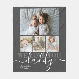 Aangepaste foto- en tekstfotocollage fleece deken
