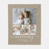 Aangepaste foto- en tekstfotocollage fleece deken (Voorkant)