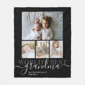 Aangepaste foto- en tekstfotocollage fleece deken (Voorkant)