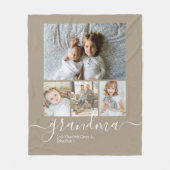 Aangepaste foto- en tekstfotocollage fleece deken (Voorkant)