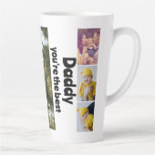 Aangepaste foto- en tekstfotocollage latte mok (Rechts)