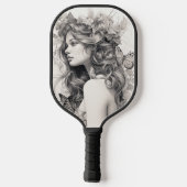 Aangepaste foto- en tekstfotocollage pickleball paddle (Achterkant)