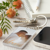 Aangepaste foto- en tekstfotocollage sleutelhanger (Voorkant Rechts)