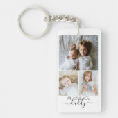 Aangepaste foto- en tekstfotocollage sleutelhanger (Voorkant)