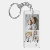 Aangepaste foto- en tekstfotocollage sleutelhanger (Voorkant Links)