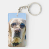 Aangepaste foto- en tekstfotocollage sleutelhanger (achterkant)