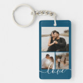 Aangepaste foto- en tekstfotocollage sleutelhanger (Voorkant)