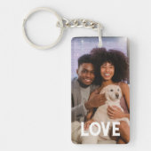 Aangepaste foto- en tekstfotocollage sleutelhanger (Voorkant)