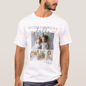 Aangepaste foto- en tekstfotocollage t-shirt (Voorkant)