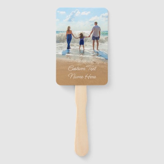 Aangepaste foto- en teksthandleiding voor uw famil handwaaier (Achterkant)