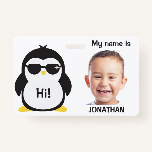 Aangepaste foto- en tekstnamen van Kinderen-ID Badge (Voorkant)