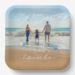 Aangepaste foto- en tekstpapier Borden Uw eigen on Papieren Bordje