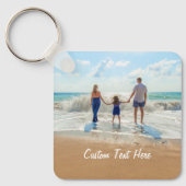 Aangepaste foto- en tekstSleutelhanger Uw zomeront Sleutelhanger (Voorkant)