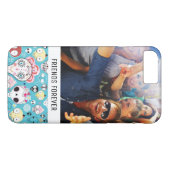 Aangepaste foto- en teksttextuur lachschedel Case-Mate iPhone case (Achterkant (Horizontaal))