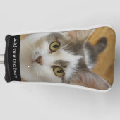 Aangepaste foto- en tekstverwerker golfheadcover (Voorkant)