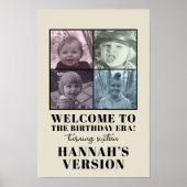 Aangepaste foto Eras Verjaardagsfeestje Welkom Poster (Voorkant)