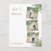 Aangepaste foto Eucalyptus Foliage Weddenschap Bed Briefkaart (Voorkant)